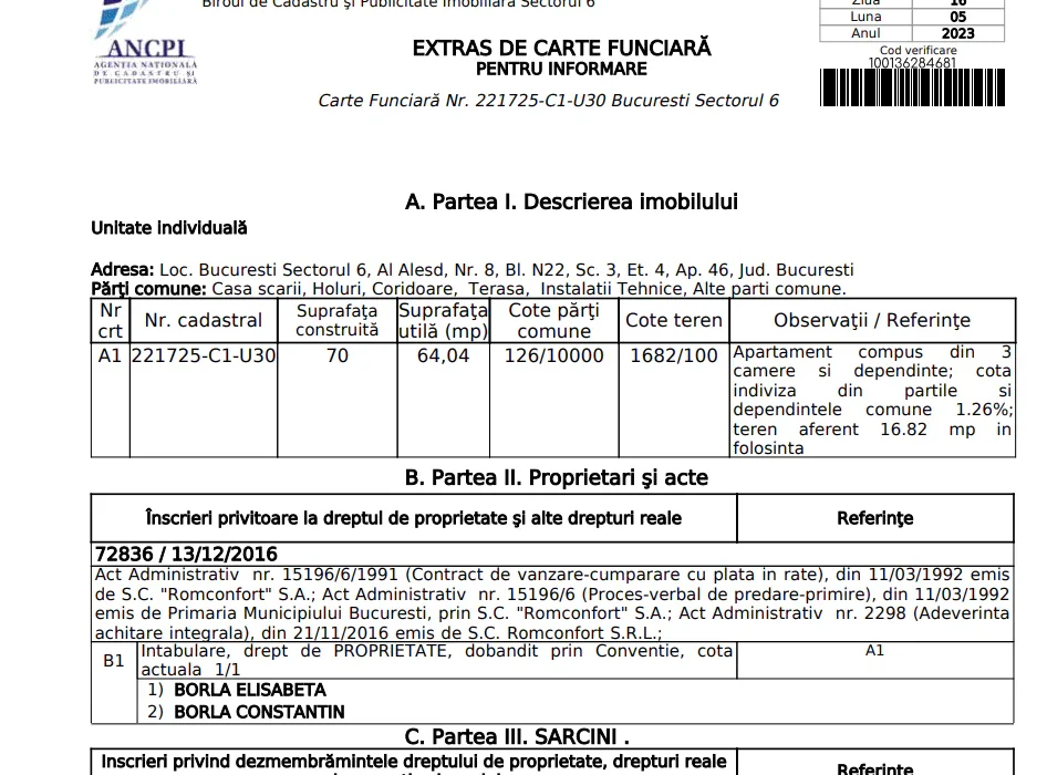 extrasul de carte funciară